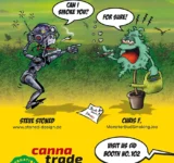 The Canna Comix Comic Art Exhibition and live Caricatures at the Cannatrade 420 Hemp Fair 2024 in Zurich