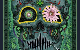 New Stoned Robots 420 chaman Skull Comic Artwork from the ESTAMOS VIVOS Collection
