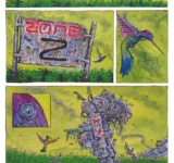 The first page of the Stoned Robots Comic art in English language