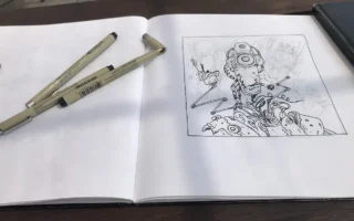 New Stoned Robots 420 NFT comic scribble