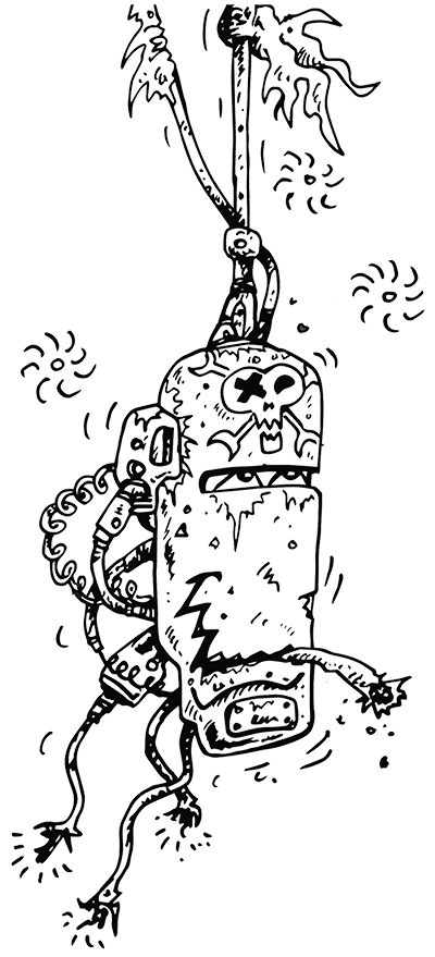 Stoned Robots Comic Art 420 survivor head